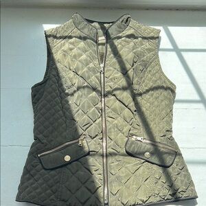 Olive Quilted Women's Vest